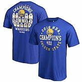 Golden State Warriors Fanatics Branded 2018 NBA Finals Champions Elevate the Game Jersey Roster T-Shirt Royal,baseball caps,new era cap wholesale,wholesale hats